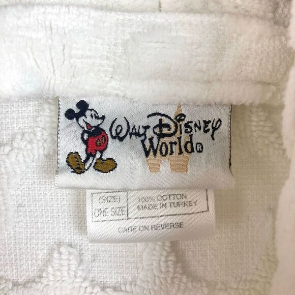 Vintage Walt Disney World Bathrobe One Size Heavy 100% Cotton Embossed Mickey - Picture 4 of 14